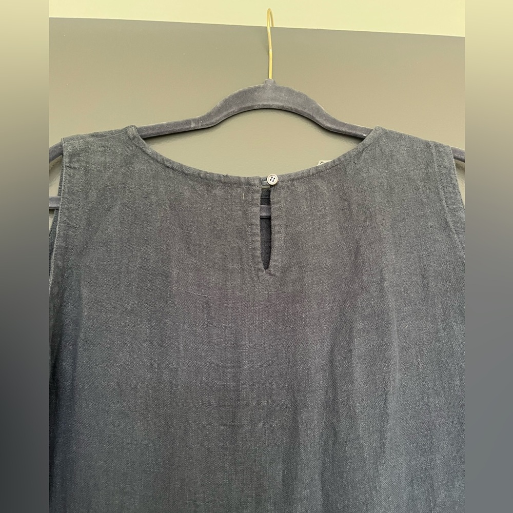 NWT Ichi Antiquités Azumadaki Sleeve Less Dress in Charcoal - Picture 3 of 3